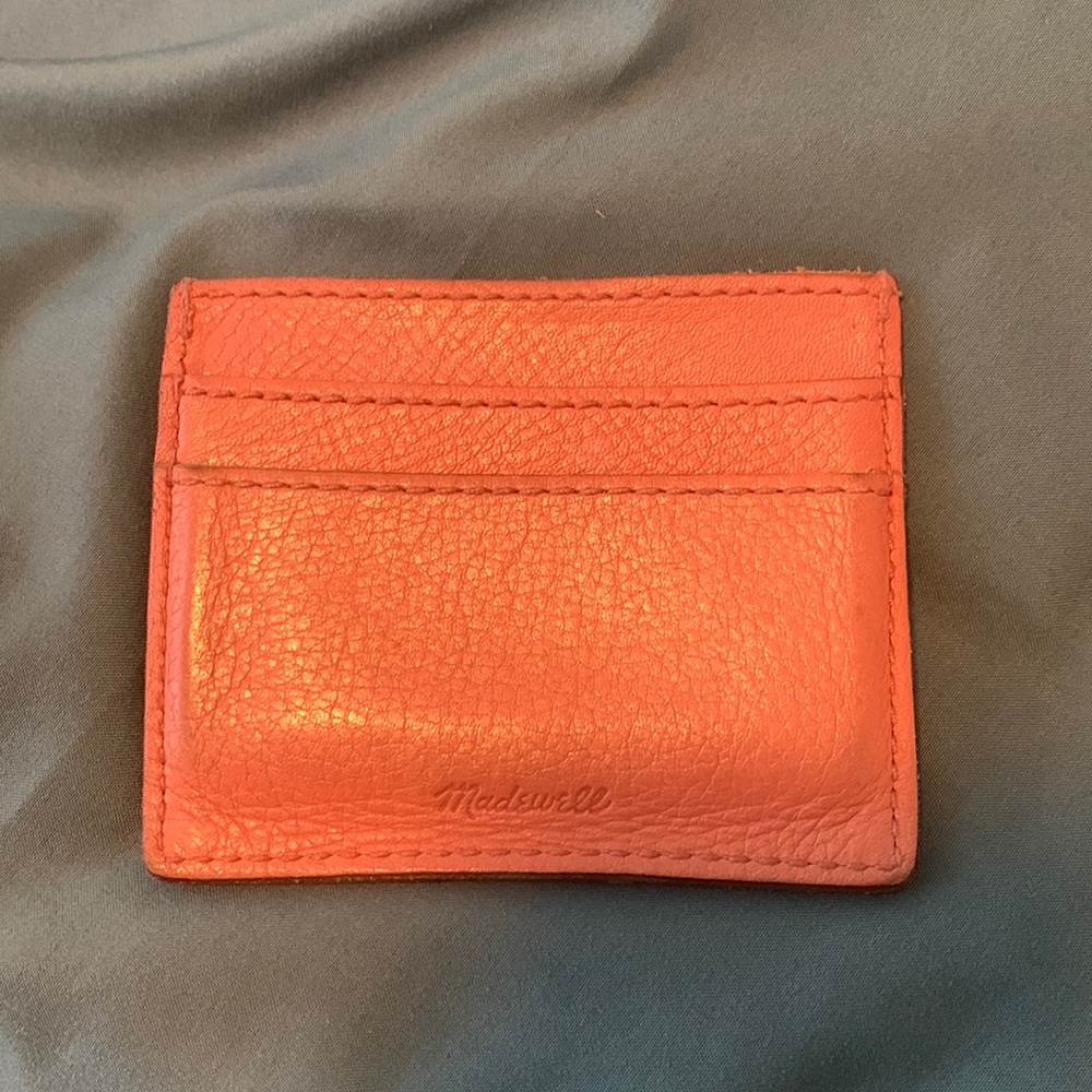 Madewell Leather Salmon Pink Card Case